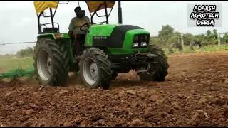 Deutz Fahr Agrolux 45 4wd , Agrolux 55 4wd Tractor With 13 Tine Cultivator Demo #Short