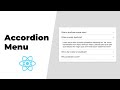 Create Accordion Menu using React | HTML, CSS & JavaScript