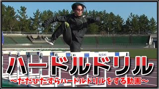 【マスターズ陸上】ひたすらハードルドリルをする動画　合同練習 2023/01/08