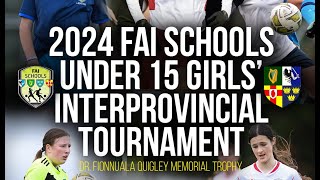 Under 15 Girls’ Interprovincial Tournament Fixtures October 29 5.00pm Leinster vs Munster