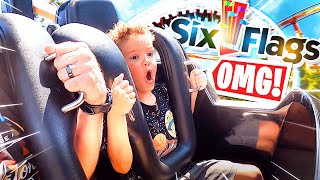 6 Year Old Faces and Overcomes His Biggest Fear... Six Flags
