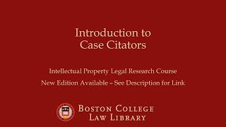 Introduction to Case Citators