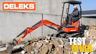 DELEKS® M180 - 1.8Ton Miniexcavator - KUBOTA engine - Field Tests on Construction Site - 2