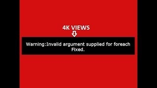 Warning Invalid argument supplied for foreach Fixed: