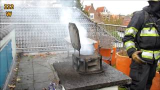 112 Woerden - Flinke schoorsteenbrand