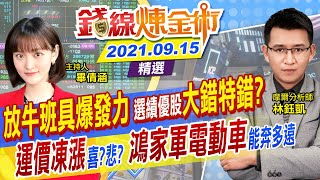 【錢線煉金術】營收創高不吃香「賠錢變小賺」比績優股更具爆發力？電動車間諜照曝光！鴻海.裕隆.鴻家軍有漲聲 航運耐力賽抱著就是你的(CC字幕) @中天財經頻道CtiFinance  精華版