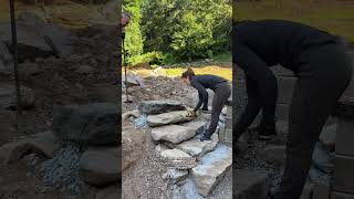 How to build natural stone steps for free: Step 1️⃣ Find the “perfect” rocks in your backyard pile