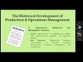 Introduction to Production and Operations Management