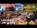 Last dinner with my kids at Denny's.#family