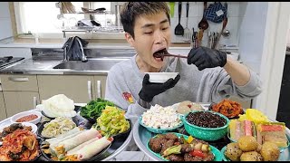 꽃돼지 인천모래내시장 반찬15첩밥상 한식먹방[korean food]mukbang Eating show 吃播