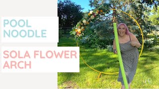 How to make a floral arch using a pool noodle