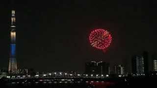 2014 07 26 第37回　隅田川花火大会 2014！ 　東京スカイツリーとのツーショットです。