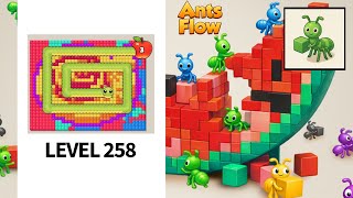 Level 258 Ants Flow Color Pixel Puzzle Gameplay Walkthrough