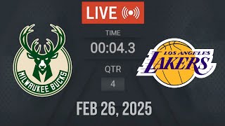 NBA LIVE! Los Angeles Lakers vs Milwaukee Bucks | February 26, 2025 | Lakers vs Bucks LIVE 2K25