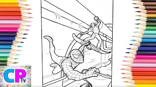 Spiderman vs New Goblin Coloring Pages,Villain Trying to Trap Spiderman,Drawing of Superhero