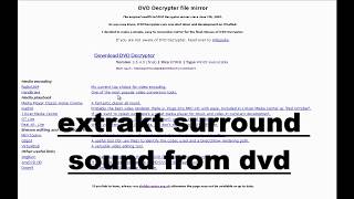 extract surround sound from dvd
