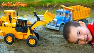 Bruder Toy Trucks for Kids: UNBOXING Front Loader - Playing with Dump Truck, Bulldozer