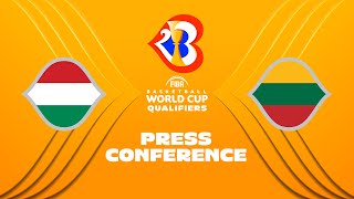 Hungary v Lithuania - Press Conference | FIBA Basketball World Cup 2023 European Qualifiers