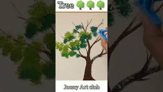 How to draw a tree / Amazing acrylic painting..