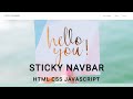 Sticky navbar using html css javascript| navigation bar color change on scroll | imakedesigneasy