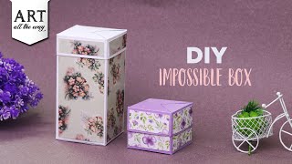 2 beautiful paper pixie box ideas || DIY Impossible Box || Strong paper fancy gift box @VENTUNOART