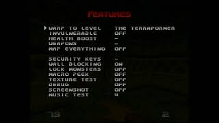 Features Menu (Doom 64 Alpha)