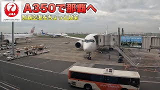 JAL 日本航空　エアバスA350で羽田から那覇　機窓と那覇空港をちょっと散策