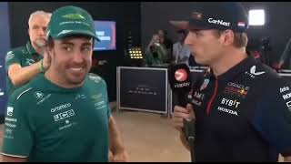 Max Verstappen Interviews Fernando Alonso: Fernando how was your race?😅 | Abu Dhabi Grand Prix