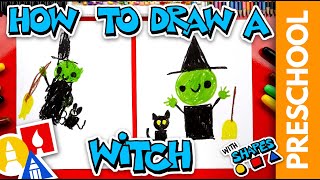 How To Draw A Witch - Preschool