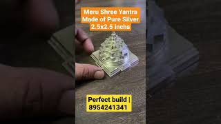 Made Shree Yantra Perfect Build made by of Silver | 2.5x2.5 inchs 780 grams weight | 8954241341