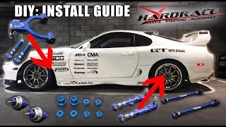 WTF2J Supra Ep 8: INSTALL GUIDE - Hardrace Control Arms, Camber, Caster, Toe, Tie Rods