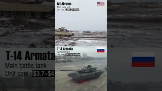 M1 Abrams vs T-14 Armata || Main Battle Tank #shorts