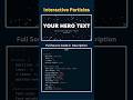 Interactive Particle Hero Animation ✨ | HTML CSS JavaScript Mouse Effect #Shorts