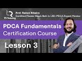 PDCA Certification Course - Lesson 3
