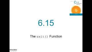 6.15 The exit() Function