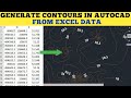 How i CREATE CONTOURS in AutoCad from Excel data || Topographic Surveys for beginners