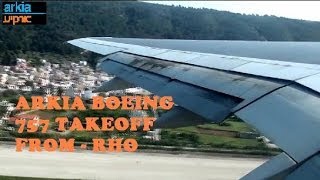 Arkia Boeing 757 Fast and Short TakeOff from Greece Rhodos (RHO) Diagoras Airport