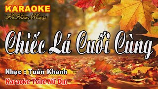 Karaoke - CHIẾC LÁ CUỐI CÙNG - Tone Nữ | Tuấn Khanh | Lê Lâm Music