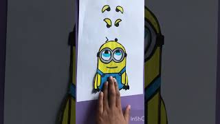 Minion eye change #shortvideo #drawing #shortsfeed #viralvideo #trendingshorts #trending #paper