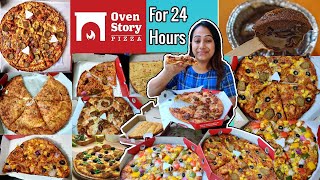 I only ate OVENSTORY PIZZA For 24 Hours |Food challenge| Eating Entire Menu of OvenStory