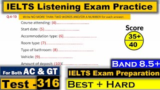 IELTS Listening Practice Test 2025 with Answers [Real Exam - 316 ]