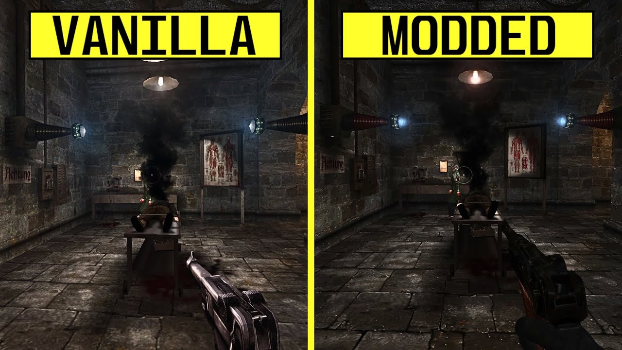 Return To Castle Wolfenstein Vs Realrtcw Mod Pc Rtx 4080 Graphics