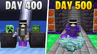 I Survived 500 Days in HARDCORE Minecraft...