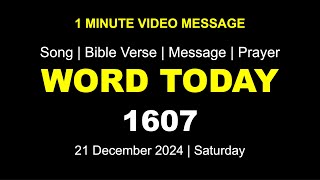 Word Today-1607 | Bro RSV | One-Minute Video Message (Malayalam) | 21 December 2024