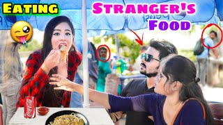 Eating Only STRANGER's Food for 24 Hours 😜 *Couple Got Angry* 😡 Shocking Reaction