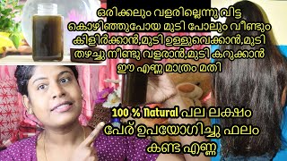 ❤️കൊഴിഞ്ഞുപോയ മുടി വീണ്ടും കിളിർത്ത് മുടി ഉള്ളു വെക്കാൻ|grow new hairs on bald spots