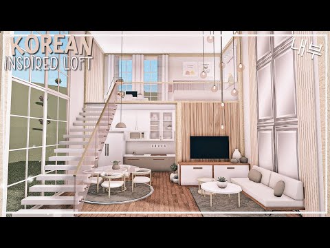 Bloxburg Korean Inspired Loft Home Interior Build рџ ќ Youtube