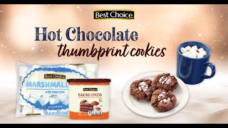 Hot Chocolate Thumbprint cookies