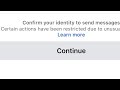 How to fix confirm your identity to send messages messenger problem 2026 | confirm your identity 