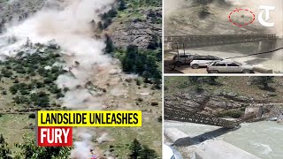Viral video of the massive landslide that killed nine tourists in Himachal's Kinnaur